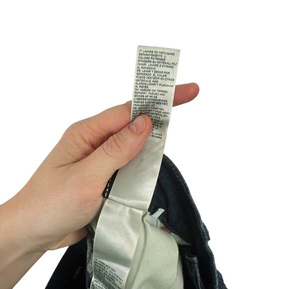 7 For All Mankind Slimmy Squiggle Dark Lago Wash Jeans Mens 31x33 - Picture 8 of 9